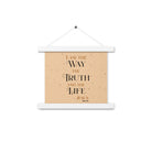 John 14:6 Bible Verse, Color Text Brown Background Hanger Poster