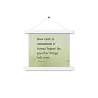 Heb 11:1 - Bible Verse, faith is assurance Enhanced Matte Paper Poster With Hanger