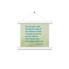 Psalm 23:4 - Bible Verse, fear no evil Enhanced Matte Paper Poster With Hanger