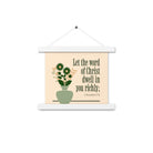 Col 3:16 - Bible Verse, word of Christ Enhanced Matte Paper Poster With Hanger