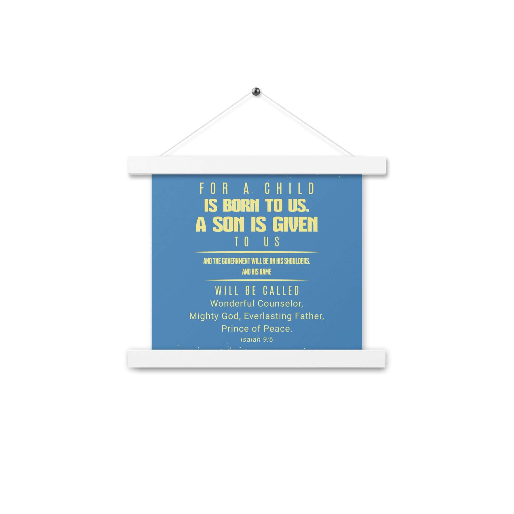 Isaiah 9:6 - Bible Verse, Mighty God Enhanced Matte Paper Poster With Hanger