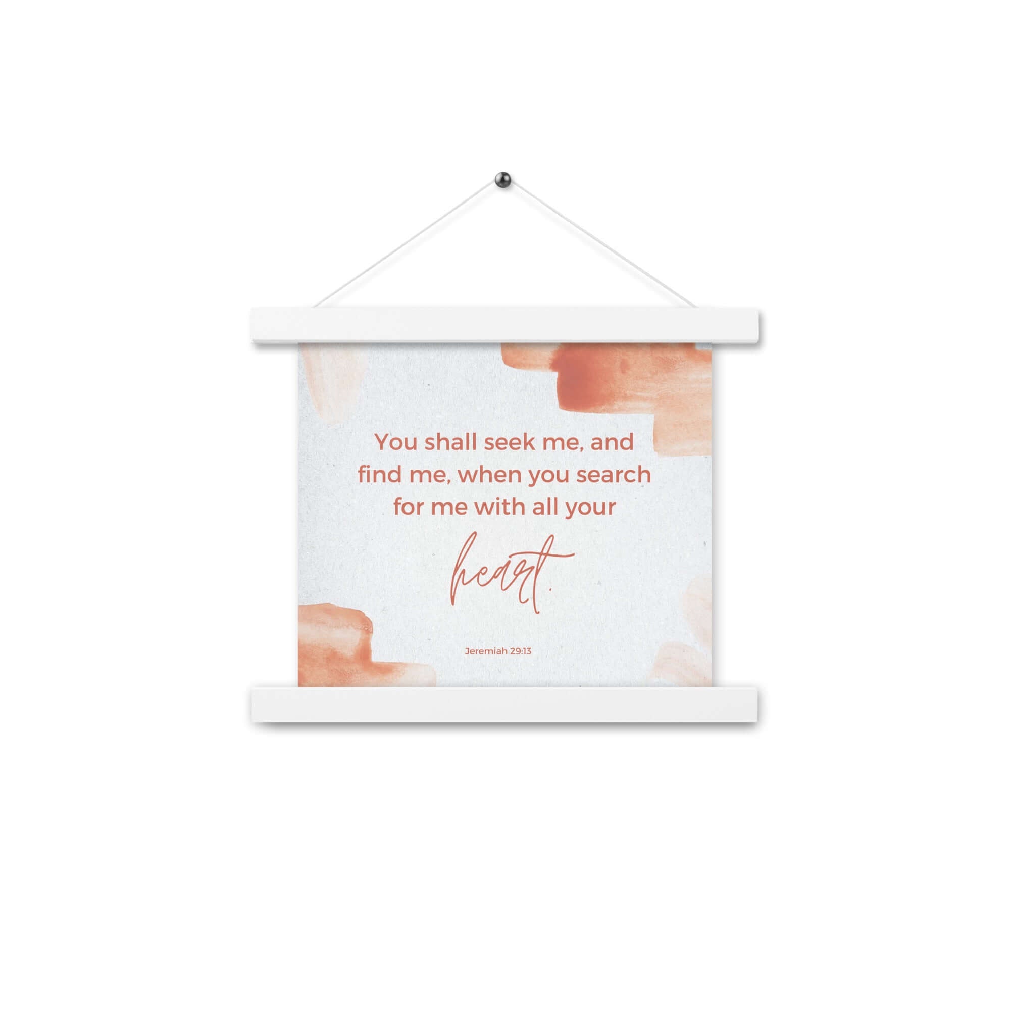 Jeremiah 29:13 - Bible Verse, find me Enhanced Matte Paper Poster With Hanger