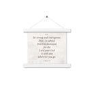 Joshua 1:9 Bible Verse, Be strong Enhanced Matte Paper Poster With Hanger