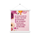 John 3:16 - Bible Verse, For God So Loved Hanger Poster