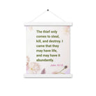 John 10:10 - Bible Verse, Abundant Life Enhanced Matte Paper Poster With Hanger