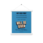 Matt 6:33 - Bible Verse, seek first God’s Kingdom Enhanced Matte Paper Poster With Hanger