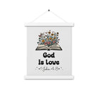 1 John 4:8 - Bible Verse, God is Love Enhanced Matte Paper Poster With Hanger