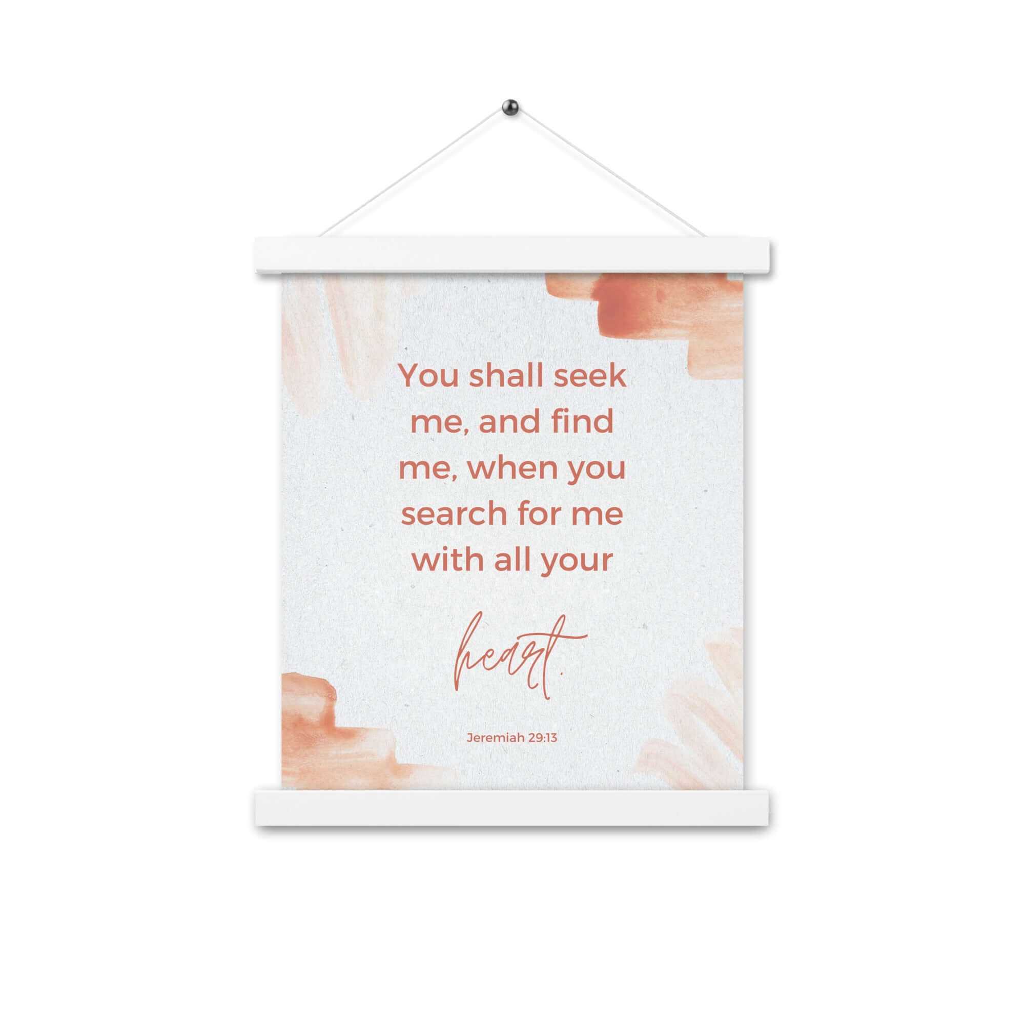 Jeremiah 29:13 - Bible Verse, find me Enhanced Matte Paper Poster With Hanger