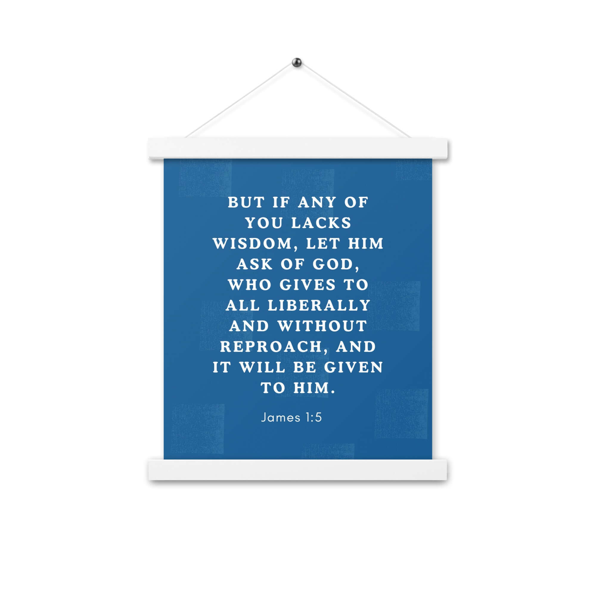 James 1:5 Bible Verse, gives to all Enhanced Matte Paper Poster With Hanger