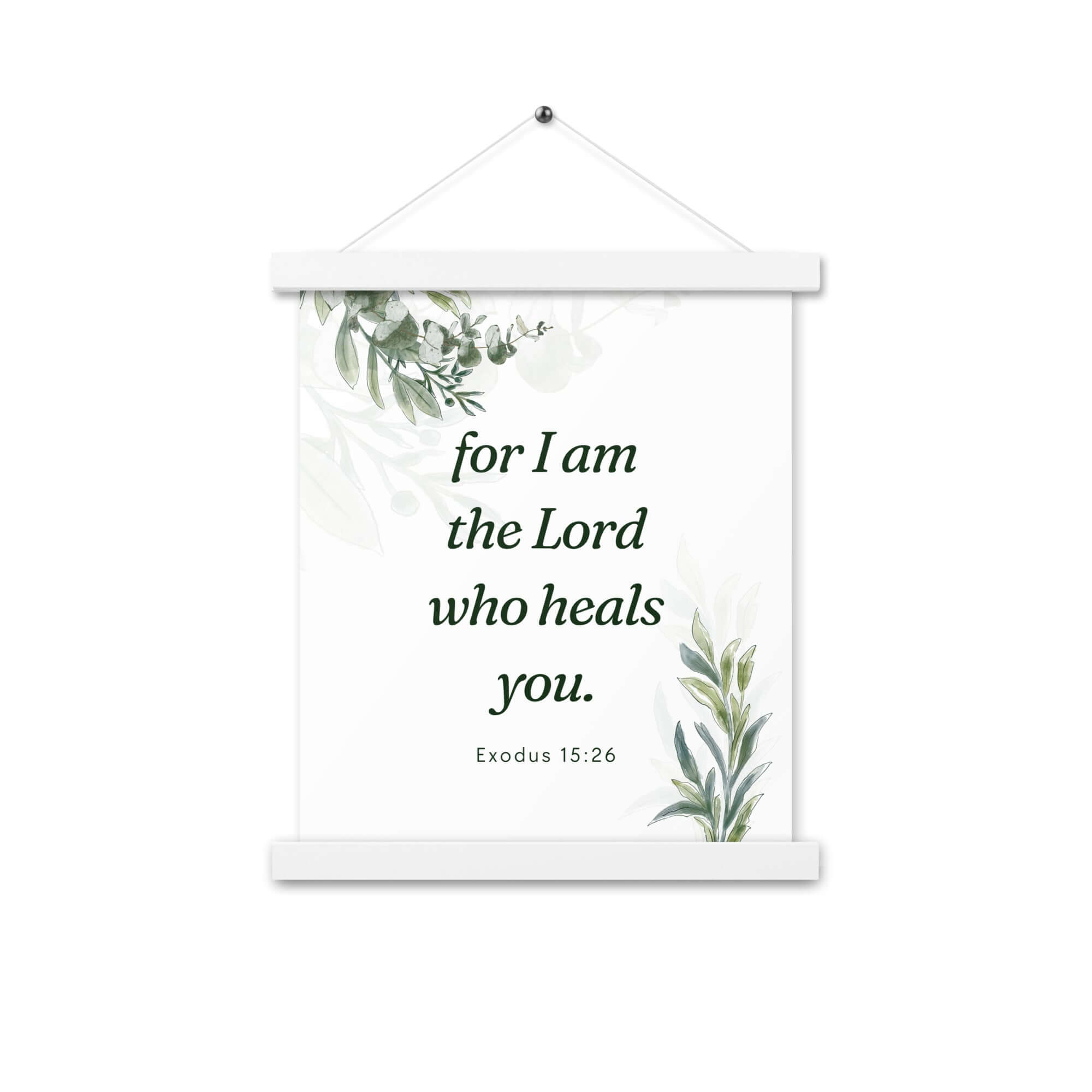 Exodus 15:26 Bible Verse, Gods voice Enhanced Matte Paper Poster With Hanger