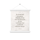 Joshua 1:9 Bible Verse, Be strong Enhanced Matte Paper Poster With Hanger