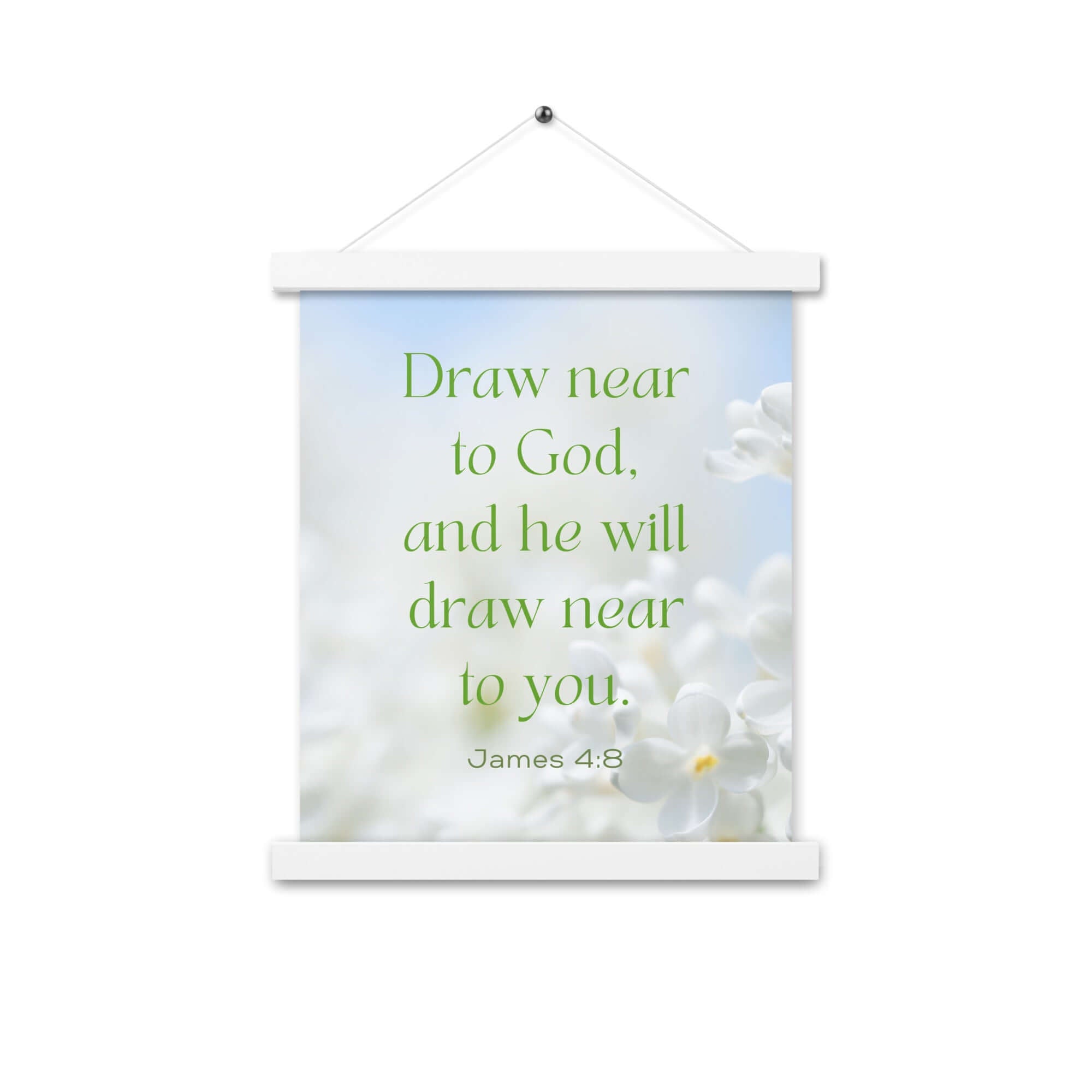 James 4:8 Bible Verse, Draw near Enhanced Matte Paper Poster With Hanger