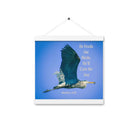 Matt 6:26, Graceful Heron, He'll Care for You Hanger Poster