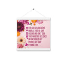 John 3:16 - Bible Verse, For God So Loved Hanger Poster