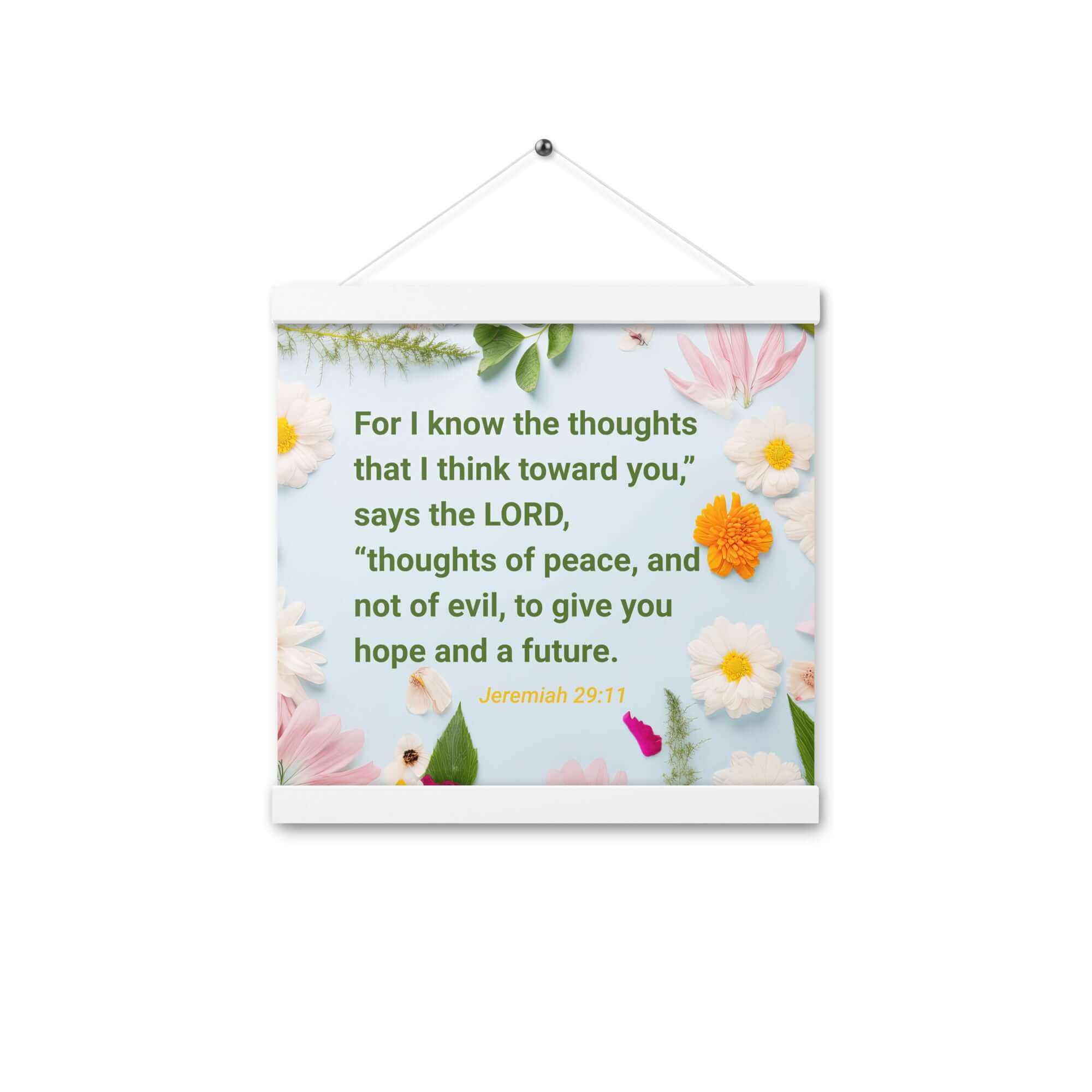 Jer 29:11 - Bible Verse, to give you hope Enhanced Matte Paper Poster With Hanger