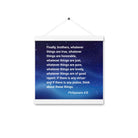 Phil 4:8 - Bible Verse, Think these things Enhanced Matte Paper Poster With Hanger