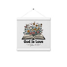 1 John 4:8 - Bible Verse, God is Love Enhanced Matte Paper Poster With Hanger