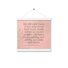 Revelation 21:4 Bible Verse, their eyes Enhanced Matte Paper Poster With Hanger