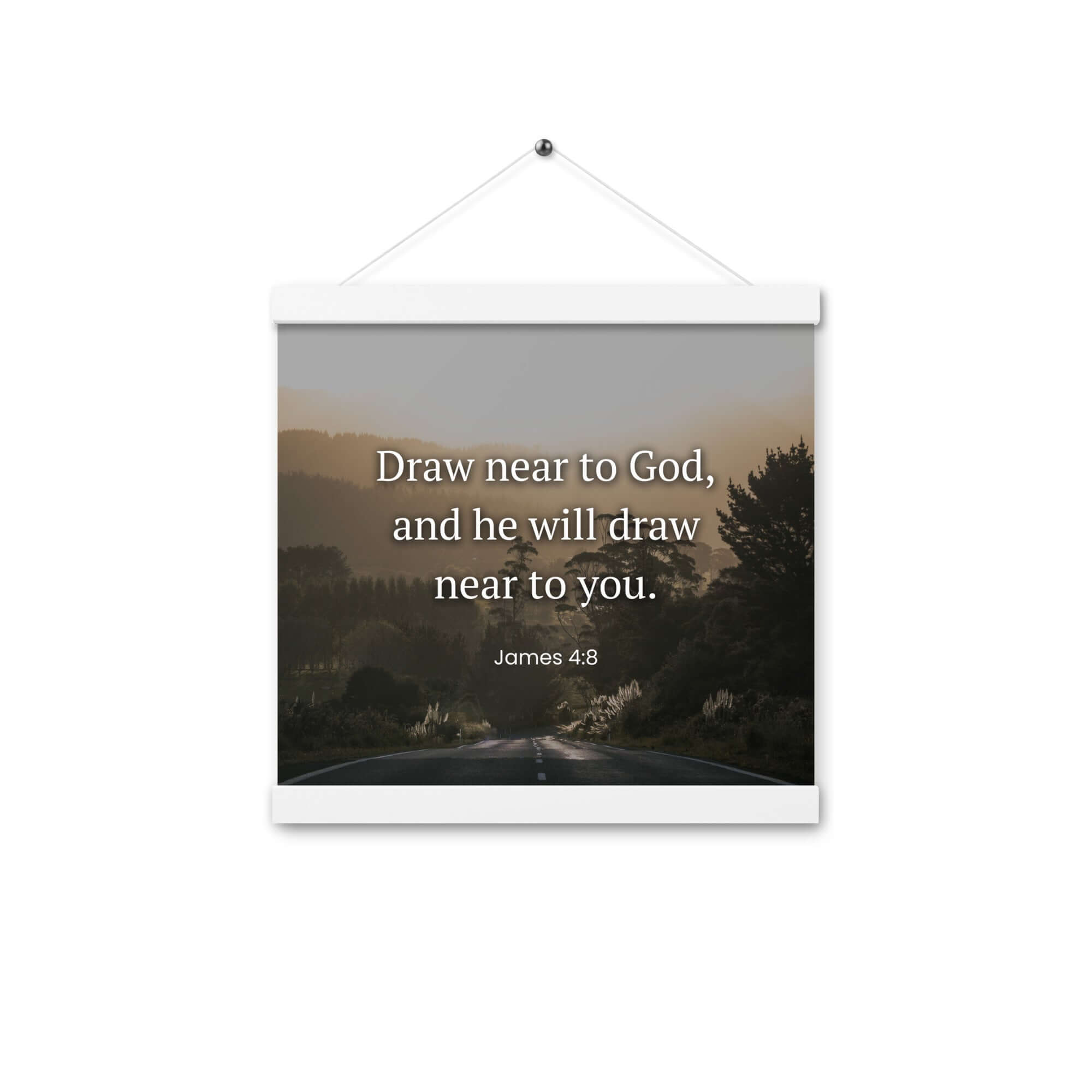 James 4:8 Bible Verse, Cleanse your Enhanced Matte Paper Poster With Hanger