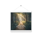John 14:6 Bible Verse I Am Enhanced Matte Paper Poster With Hanger White 12″×12″