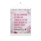 Romans 5:8 - Bible Verse, Christ Died for Us Hanger Poster