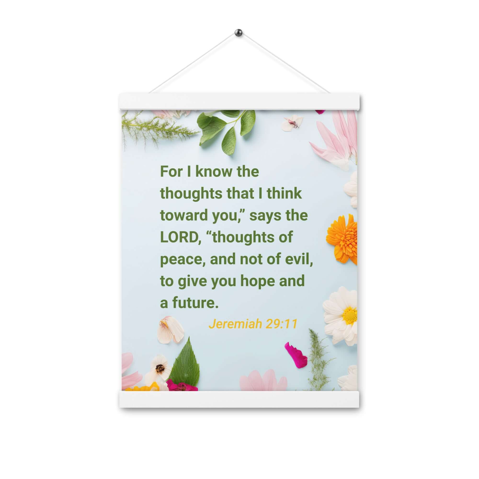 Jer 29:11 - Bible Verse, to give you hope Enhanced Matte Paper Poster With Hanger