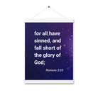 Romans 3:23 - Bible Verse, all have sinned Enhanced Matte Paper Poster With Hanger