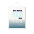 Psalm 119:11 - Bible Verse, hidden your word Enhanced Matte Paper Poster With Hanger