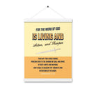 Heb 4:12 - Bible Verse, living and active Enhanced Matte Paper Poster With Hanger