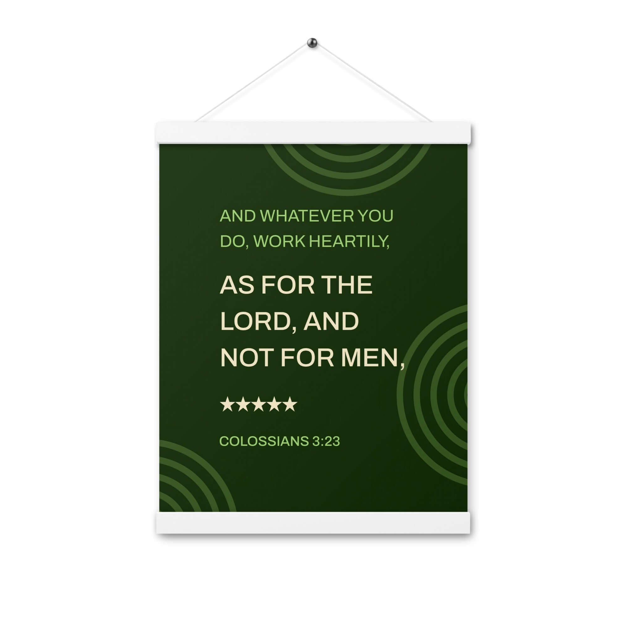 Col 3:23 - Bible Verse, not for men Enhanced Matte Paper Poster With Hanger