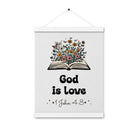 1 John 4:8 - Bible Verse, God is Love Enhanced Matte Paper Poster With Hanger