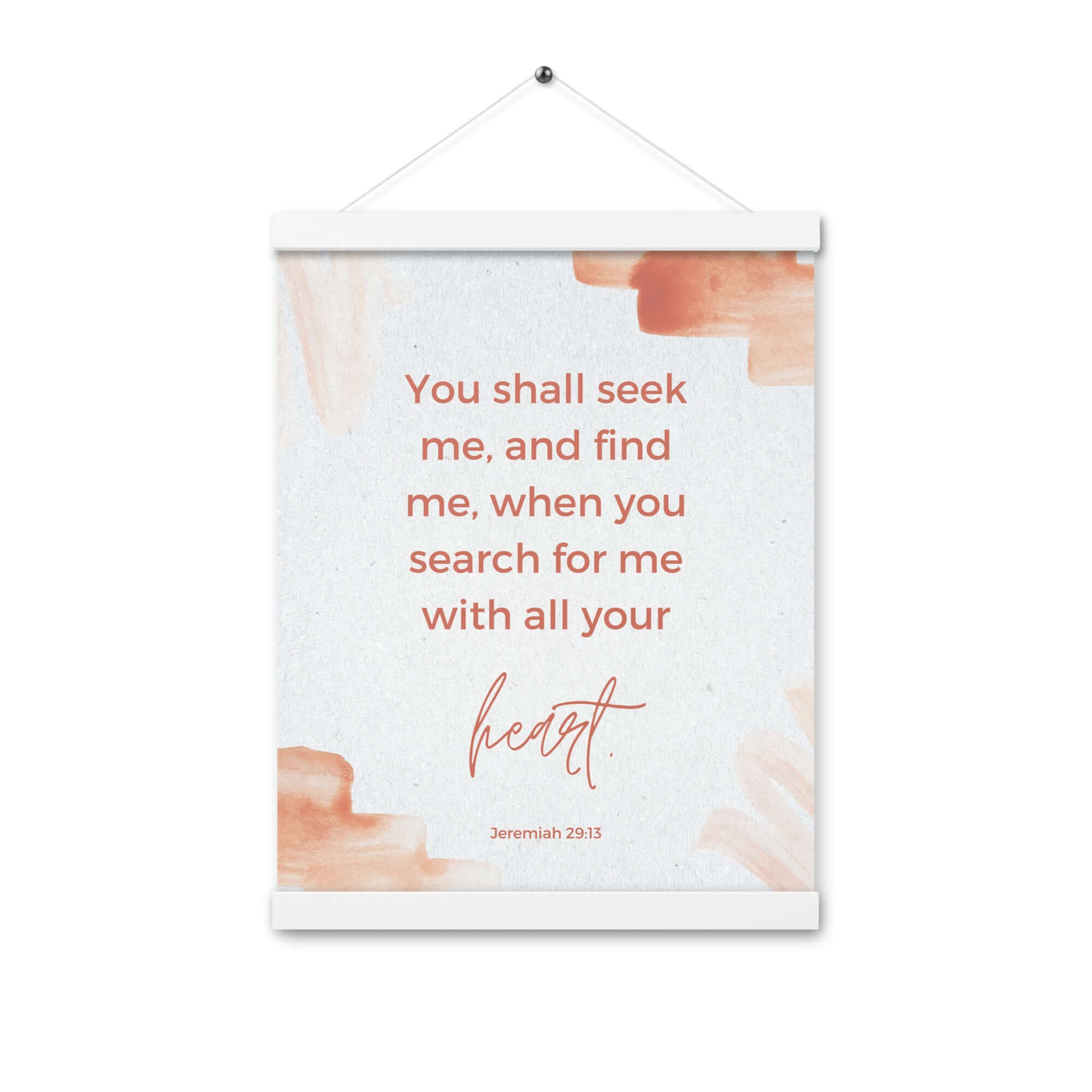 Jeremiah 29:13 - Bible Verse, find me Enhanced Matte Paper Poster With Hanger