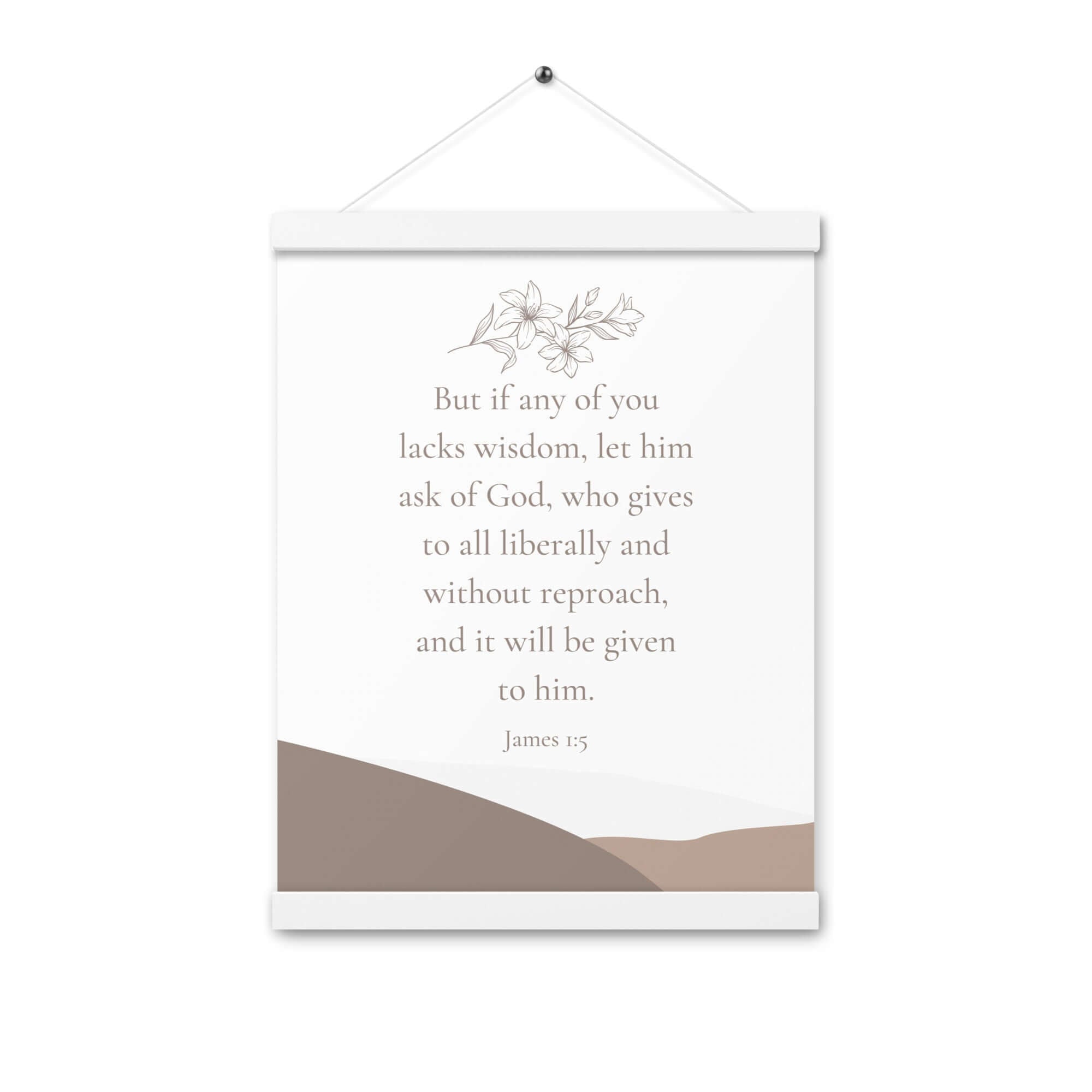 James 1:5 Bible Verse, ask of God Enhanced Matte Paper Poster With Hanger