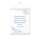 1 Chronicles 16:34 Bible Verse, to the Lord Enhanced Matte Paper Poster With Hanger