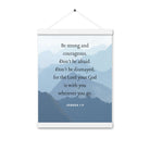 Joshua 1:9 Bible Verse, Courageous Enhanced Matte Paper Poster With Hanger