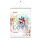 1 John 4:19 - Bible Verse, We Love Him Hanger Poster