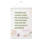 John 10:10 - Bible Verse, Abundant Life Enhanced Matte Paper Poster With Hanger