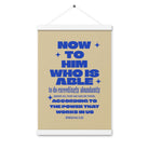 Eph 3:20 - Bible Verse, power in us Enhanced Matte Paper Poster With Hanger