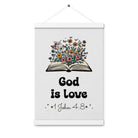 1 John 4:8 - Bible Verse, God is Love Enhanced Matte Paper Poster With Hanger