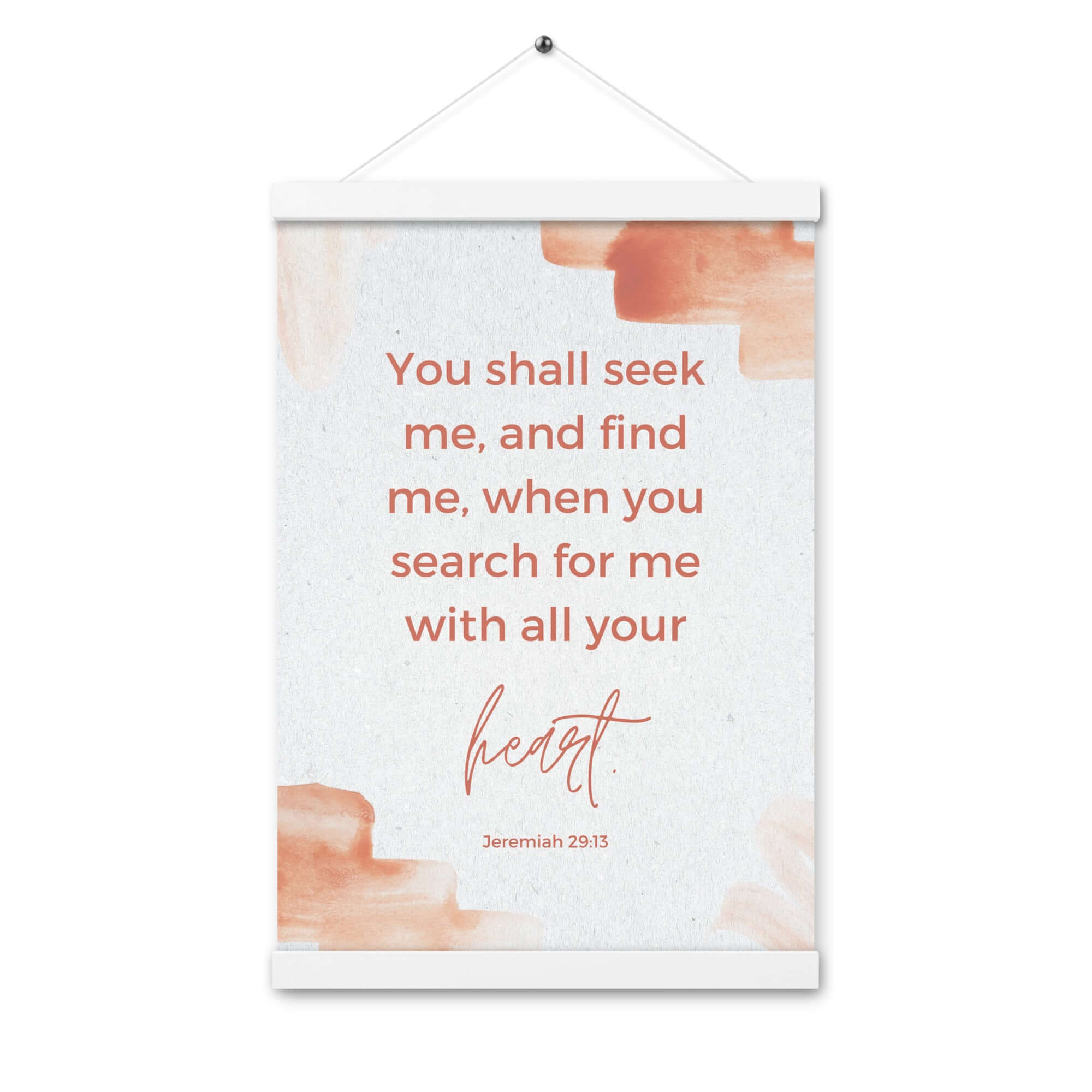 Jeremiah 29:13 - Bible Verse, find me Enhanced Matte Paper Poster With Hanger