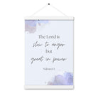 Nahum 1:3 Bible Verse, great in power Enhanced Matte Paper Poster With Hanger