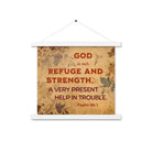 Psalm 46:1 - Bible Verse, God is Our Refuge Hanger Poster