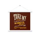 Matt 11:29-30 - Bible Verse, learn from me Enhanced Matte Paper Poster With Hanger