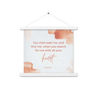 Jeremiah 29:13 - Bible Verse, find me Enhanced Matte Paper Poster With Hanger