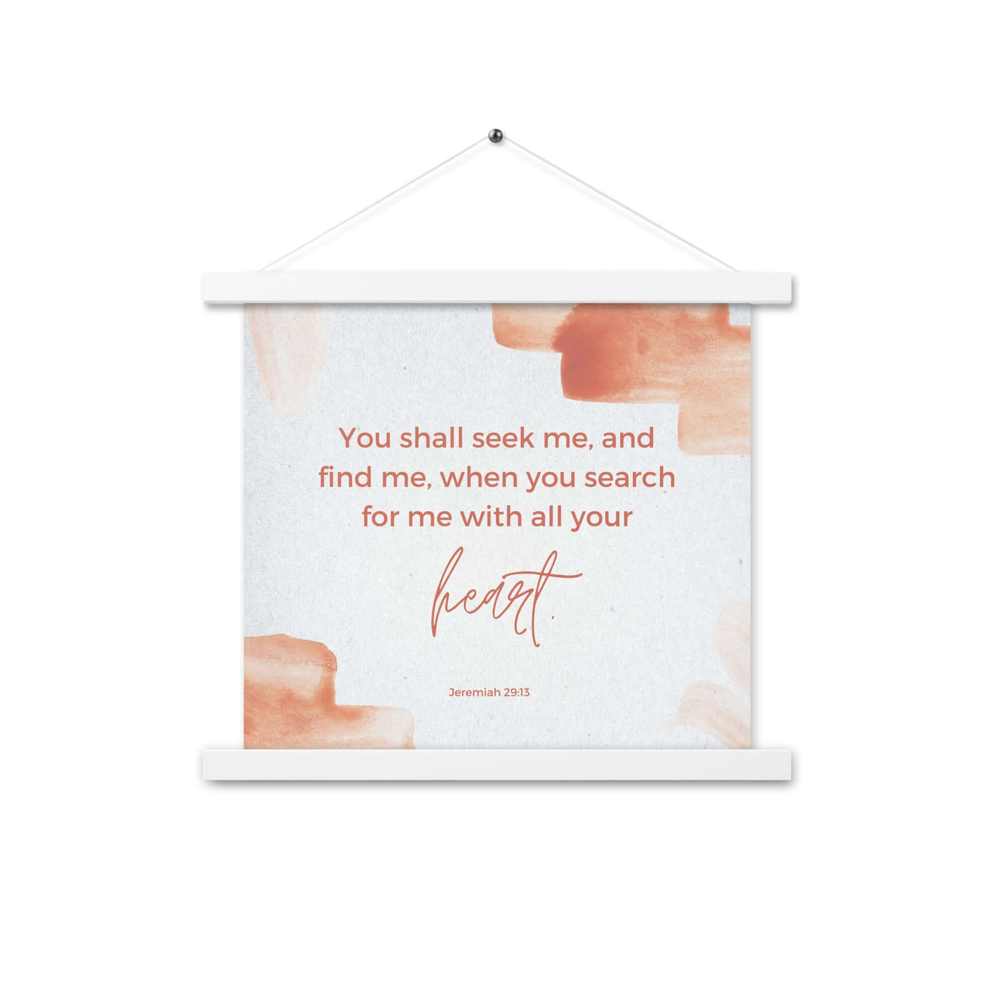 Jeremiah 29:13 - Bible Verse, find me Enhanced Matte Paper Poster With Hanger