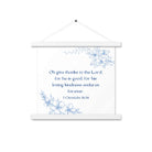 1 Chronicles 16:34 Bible Verse, to the Lord Enhanced Matte Paper Poster With Hanger