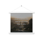 James 4:8 Bible Verse, Cleanse your Enhanced Matte Paper Poster With Hanger