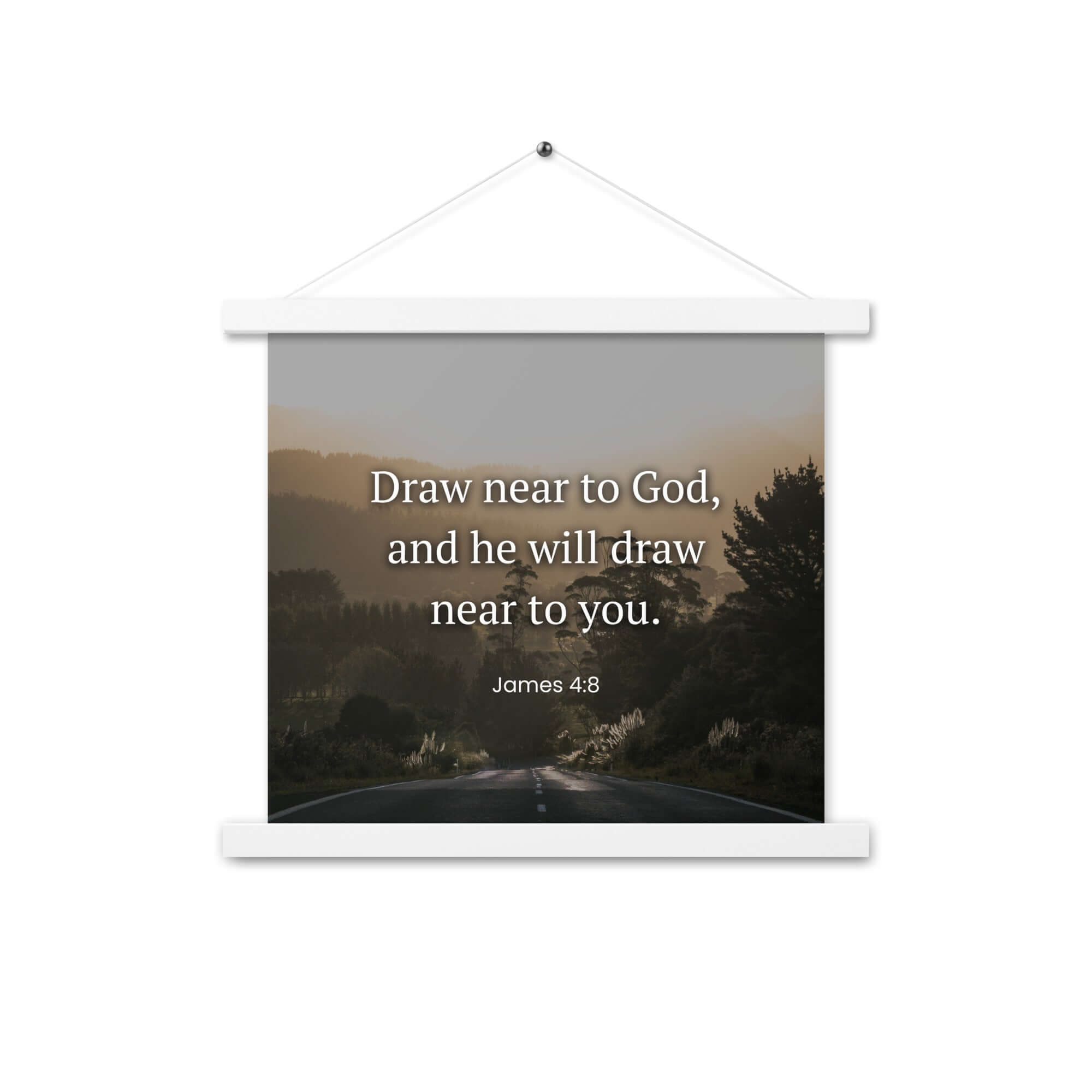 James 4:8 Bible Verse, Cleanse your Enhanced Matte Paper Poster With Hanger