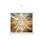 John 14:26 Bible Verse will send Enhanced Matte Paper Poster With Hanger White 14″×14″