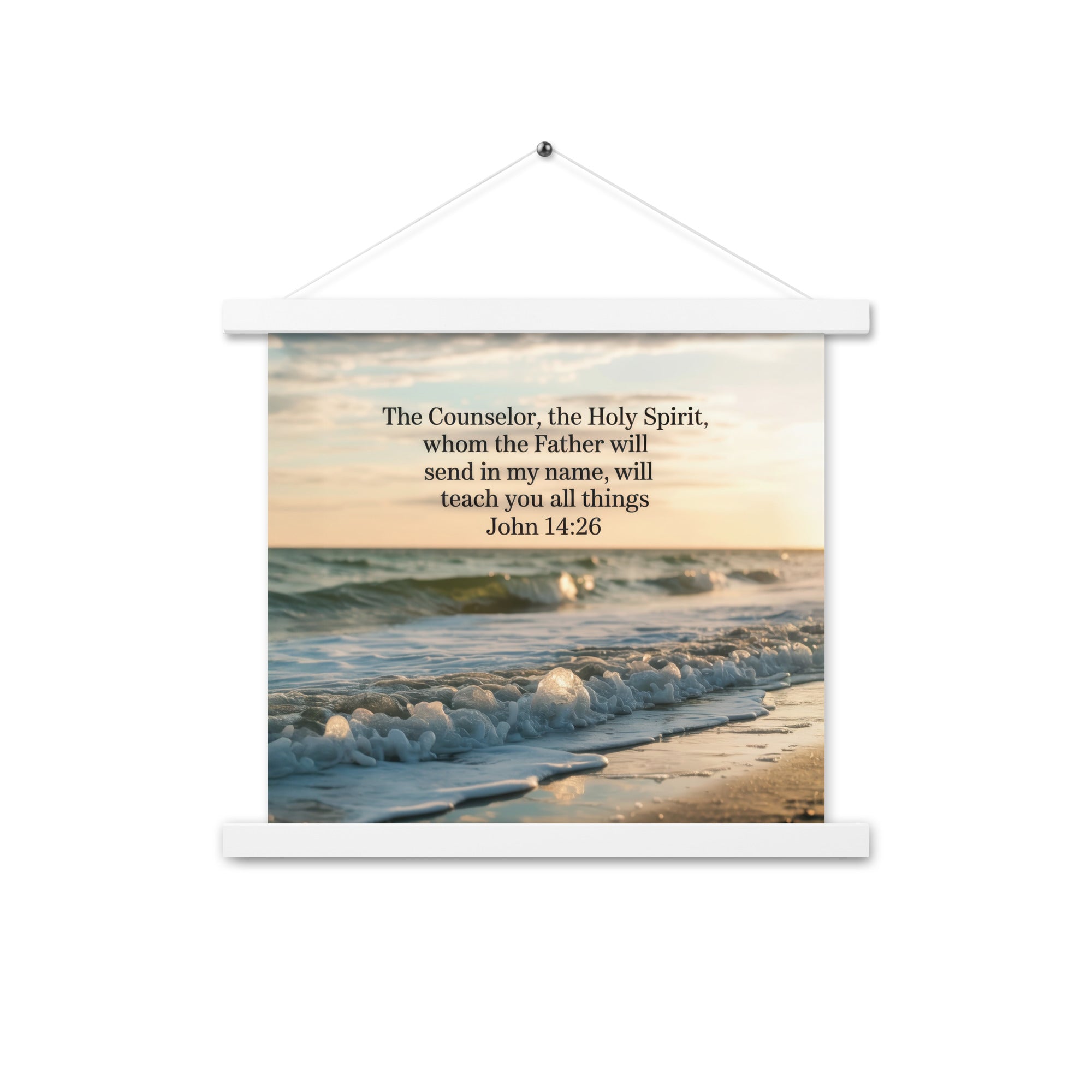John 14:26 Bible Verse You All Enhanced Matte Paper Poster With Hanger White 14″×14″